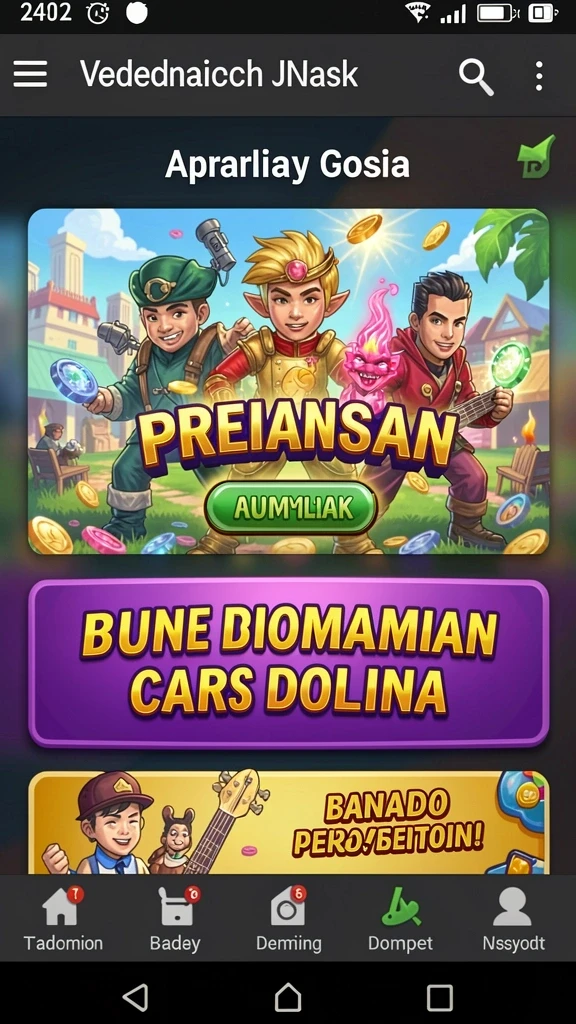 luck365 - Menampilkan antarmuka menarik dengan tema ceria.